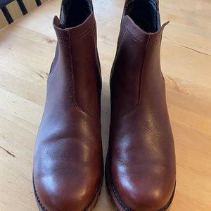 Chaco Chestnut Leather Ankle Boots